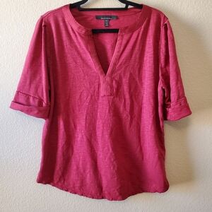 White House Black Market Split-Neck Tunic Top